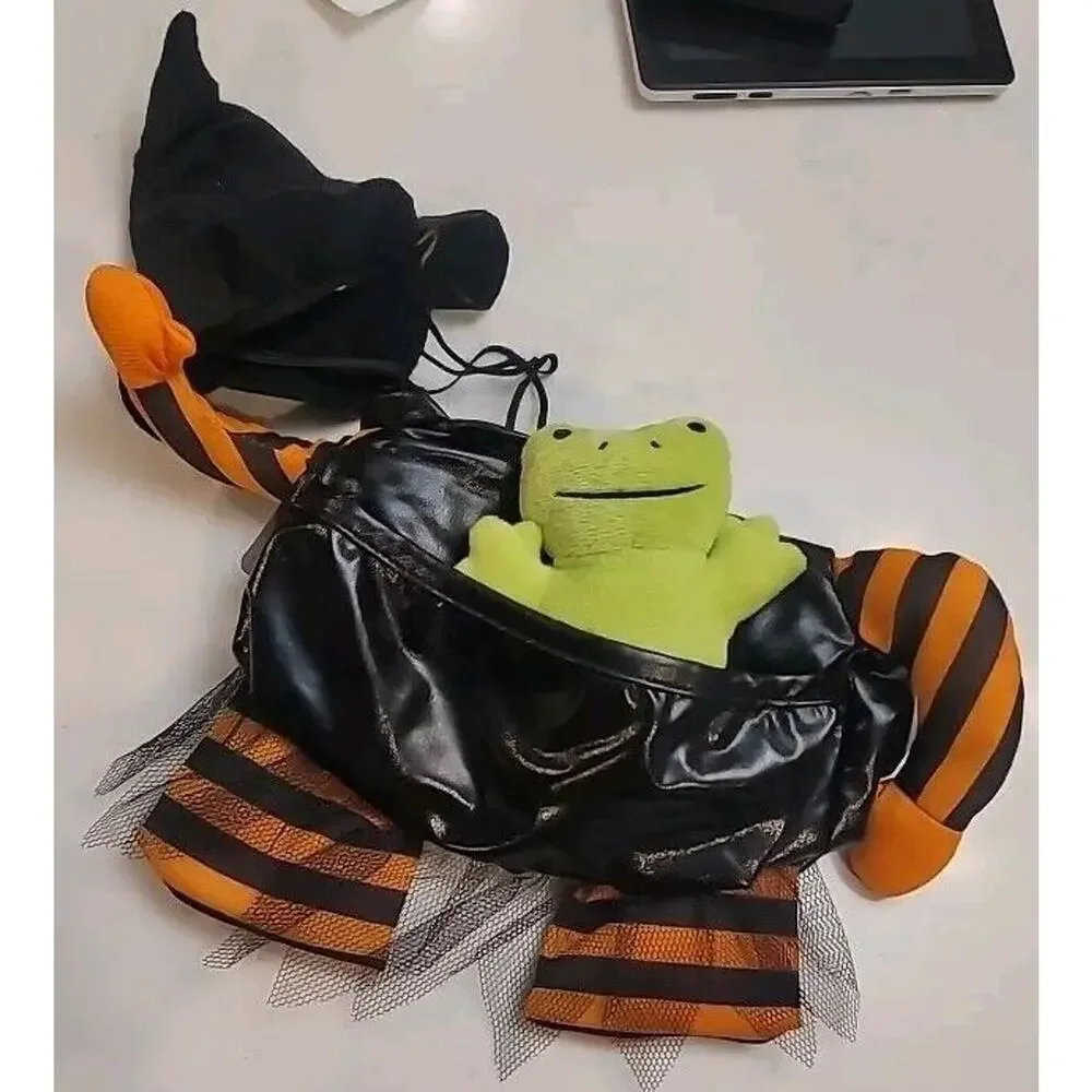 PET Halloween Costume Witch With Removable PET FROG Size medium NEW